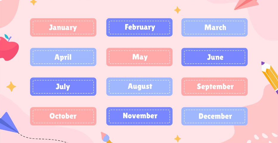 เดือนภาษาอังกฤษ
