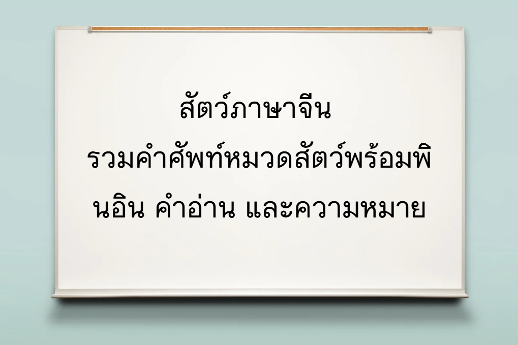 สัตว์ภาษาจีน